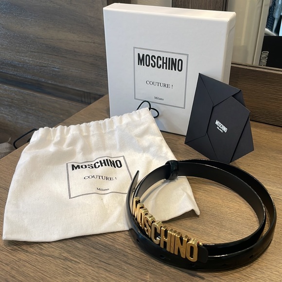 Moschino Accessories - Moschino Logo Skinny Belt